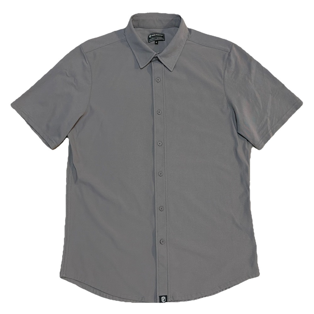 Born Primitive Men's Gray Medium Fitted Shirt Sleeve Performance Shirt